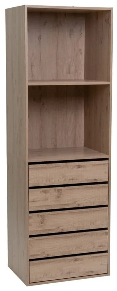 Отворен модулен шкаф от декор от дъб в естествен цвят 60x180x45 cm Modular – Casa Selección