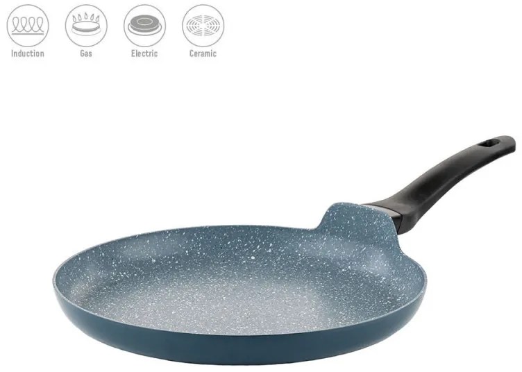 Тиган за палачинки Luigi Ferrero Prima FR-2832, 28x3 см, Незалепващо покритие, Индукция, Тъмносин