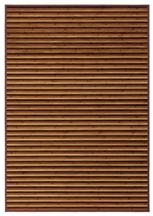 Бамбуков килим в кафяво и цвят горчица 140x200 cm – Casa Selección
