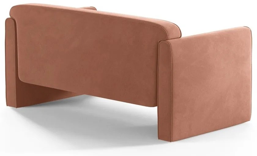 Розов кадифен диван 140 cm Abby – Micadoni