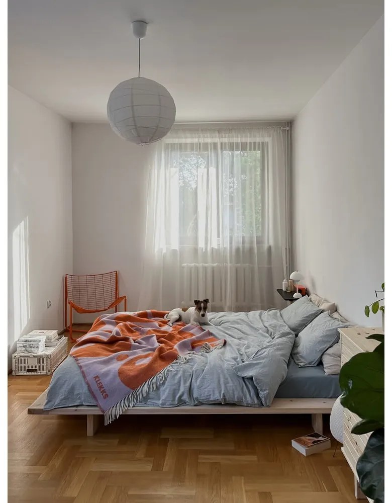 Двойно легло от борова дървесина с решетка 180x200 cm Japan - Karup Design