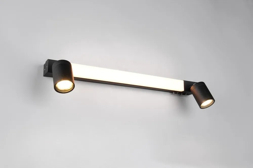 Матово черно LED стенна лампа Enrico – Trio