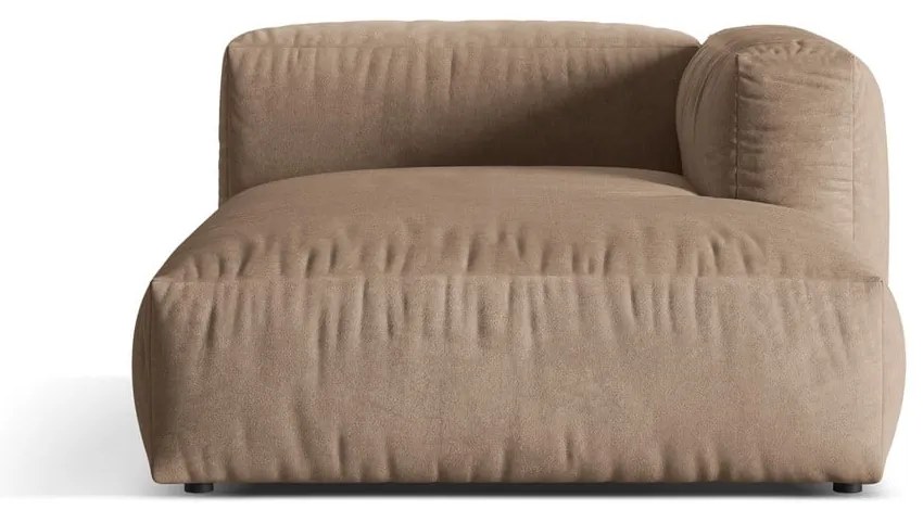Светлокафяв кадифен модул за диван (десен ъгъл) Martina – Micadoni
