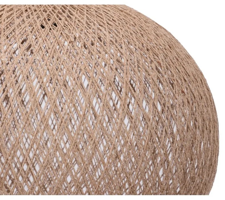 Бежово висящо осветително тяло с абажур от юта ø 38 cm – Opviq lights