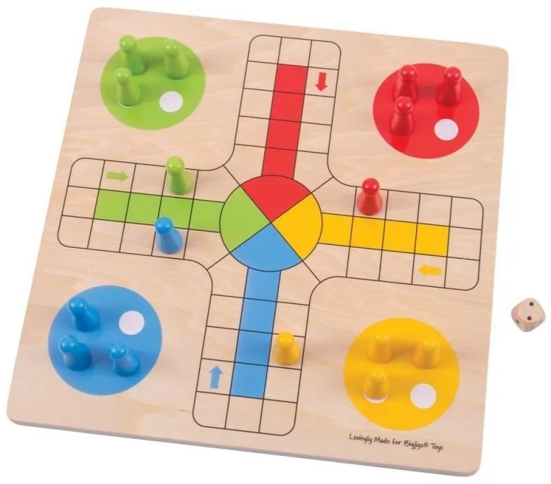 Bigjigs - Дървена игра - Не се сърди човече