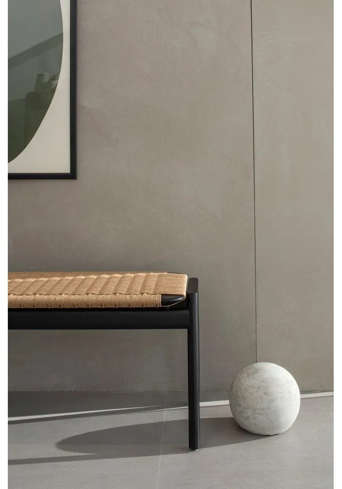 Пейка черен и естествен цвят Klupa – Gazzda