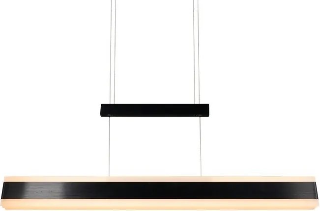 Матово черно LED висящо осветително тяло с метален абажур Arcola – Trio