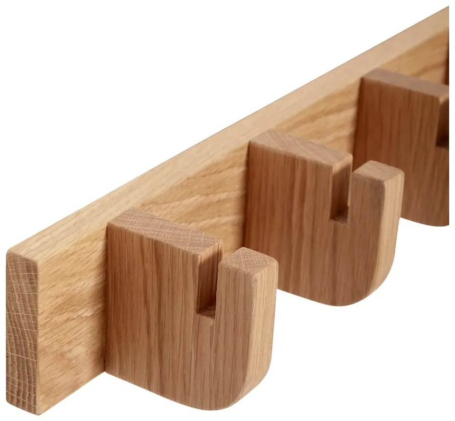 Стенна закачалка от масивен дъб в естествен цвят Nomad – Hübsch