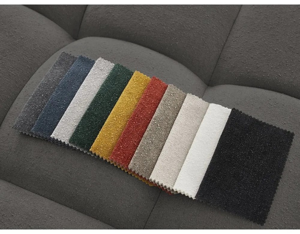 Тъмносива табуретка от прежда с примки от букле Everest – Bobochic Paris