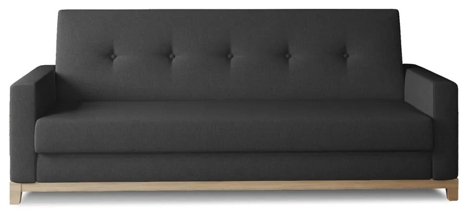 Черен разтегателен диван с място за съхранение 216 cm Selene – ELTAP