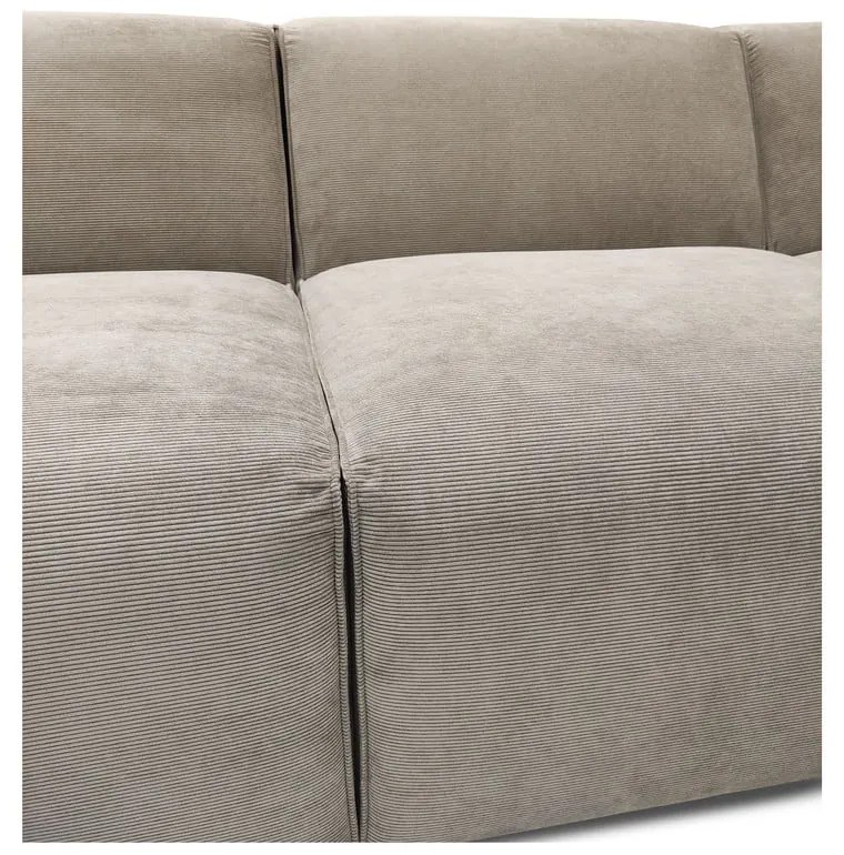 Бежов ъглов диван от велур (ляв ъгъл) Sting - Scandic