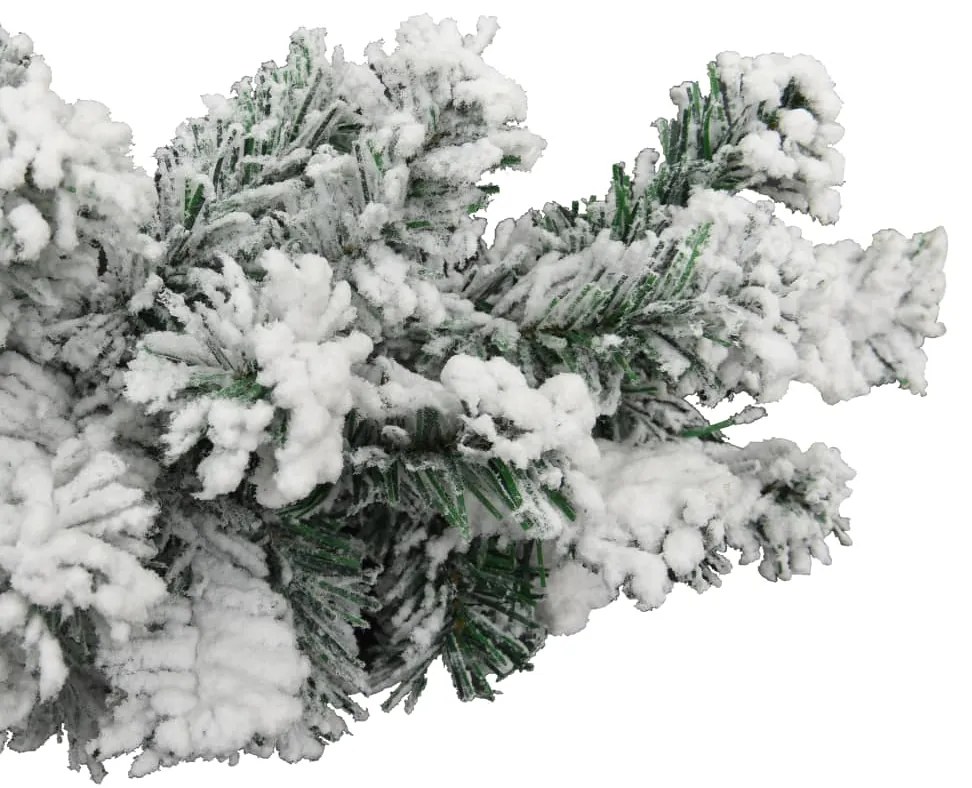 Коледен гирлянд със сняг, зелен, 5 м, PVC