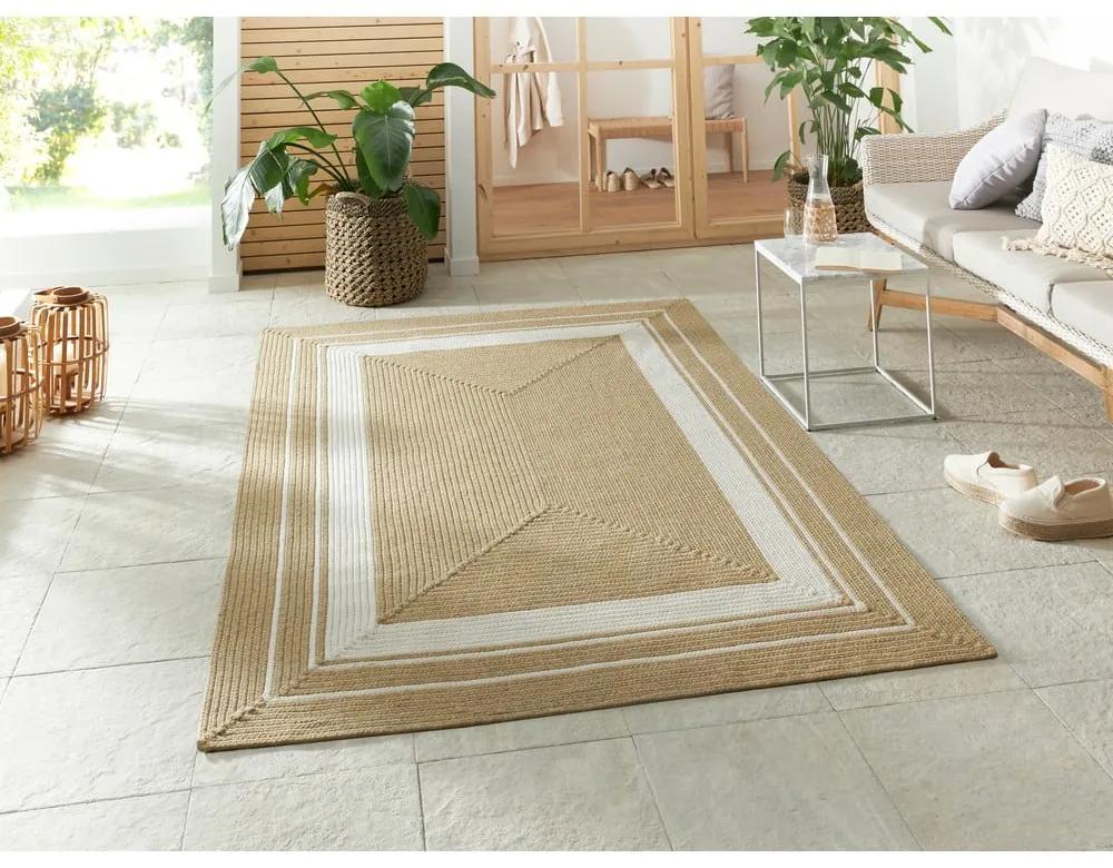 Външен килим в естествен цвят 170x120 cm - NORTHRUGS