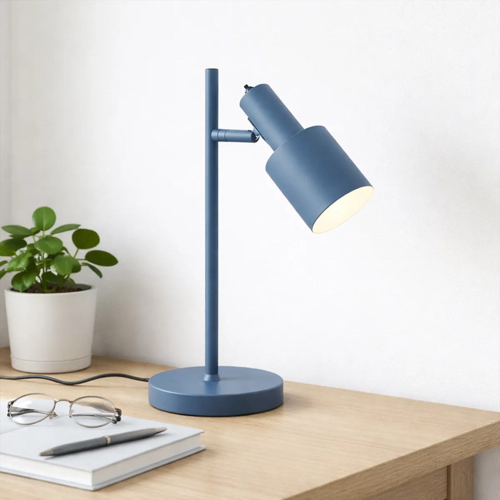 Модерна настолна лампа синя - Stijn
