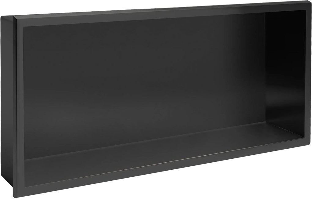 Вграден рафт за баня  30x60 black matt