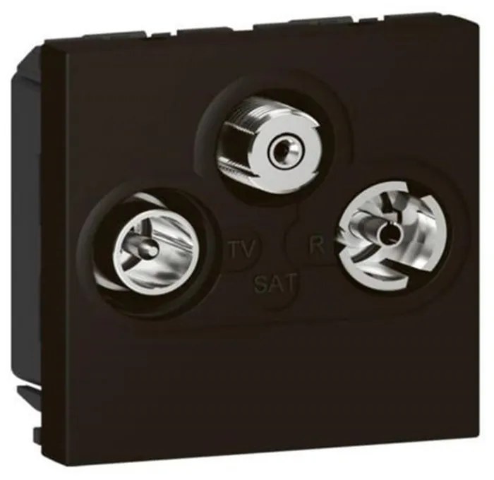 Legrand 079186L TV/R/SAT Розетка Mosaic, 2М, mat black,  - 079186L