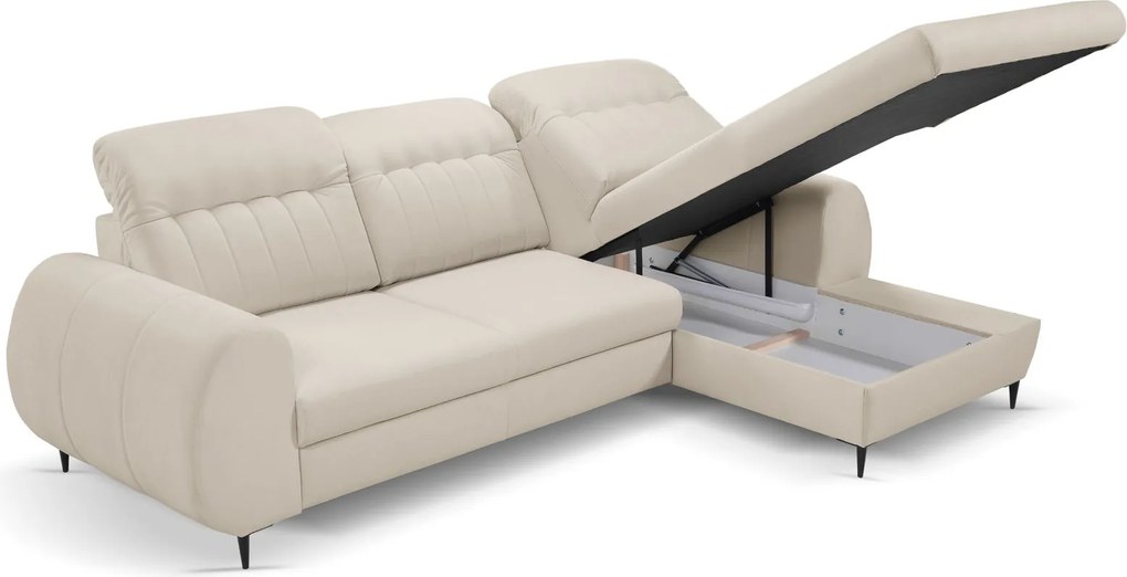 Ъглов диван Blanc-Кремав-Ляво