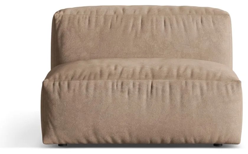 Светлокафяв кадифен модул за диван (среден модул) Martina – Micadoni