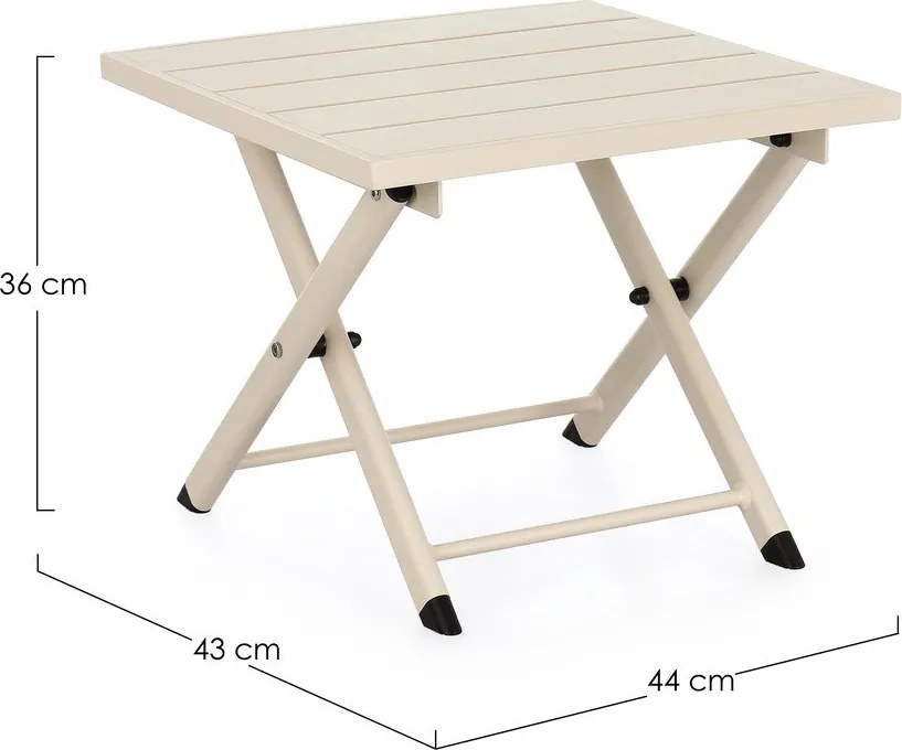 Алуминиева градинска масичка за кафе 43x44 cm Taylor – Bizzotto