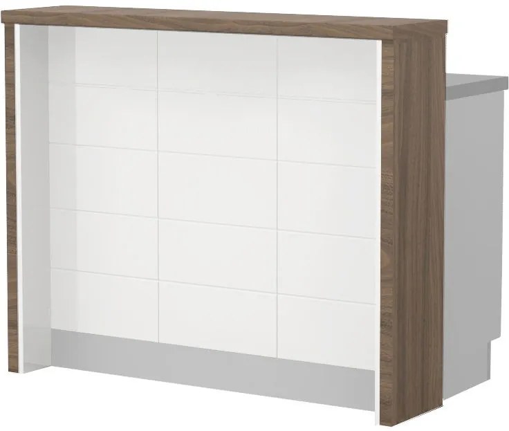 Островна кухненска пейка Hudson-Length: 120 cm.-White-Carini Wallnut
