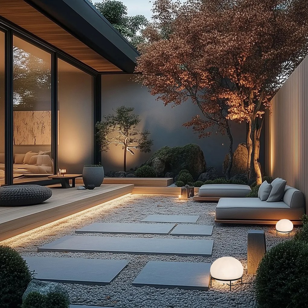 Дизайнерска външна настолна лампа черна - Jannie