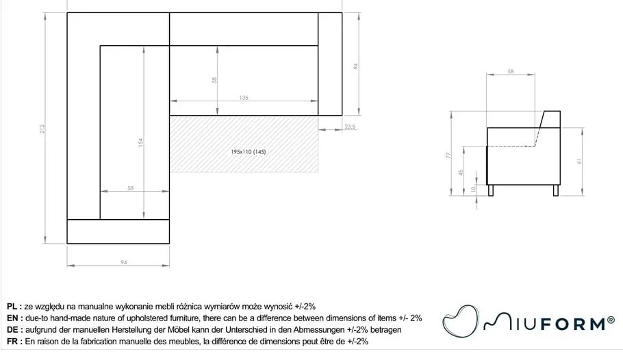 Сив разтегателен/с място за съхранение ъглов диван (ляв ъгъл/L форма) Classy Sophie – Miuform