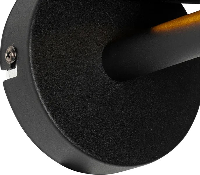 Модерна стенна лампа черна със злато - VT 1