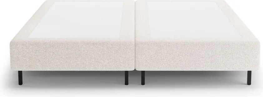 Кремаво тапицирано двойно легло без табла 200x200 cm Whale – Micadoni