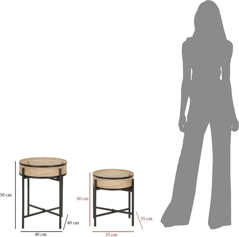 Кръгли странични масички в комплект 2 бр. ø 40 cm Fuji – Mauro Ferretti