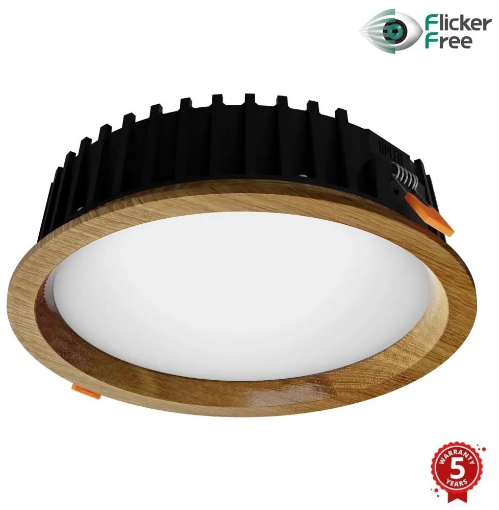 APLED - LED Лампа RONDO WOODLINE LED/12W/230V 3000K Ø 20 см дъб масивнo дървo