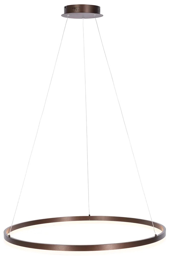 Висяща лампа тъмно бронз 80 см с LED 3-степенна димируема - Anello