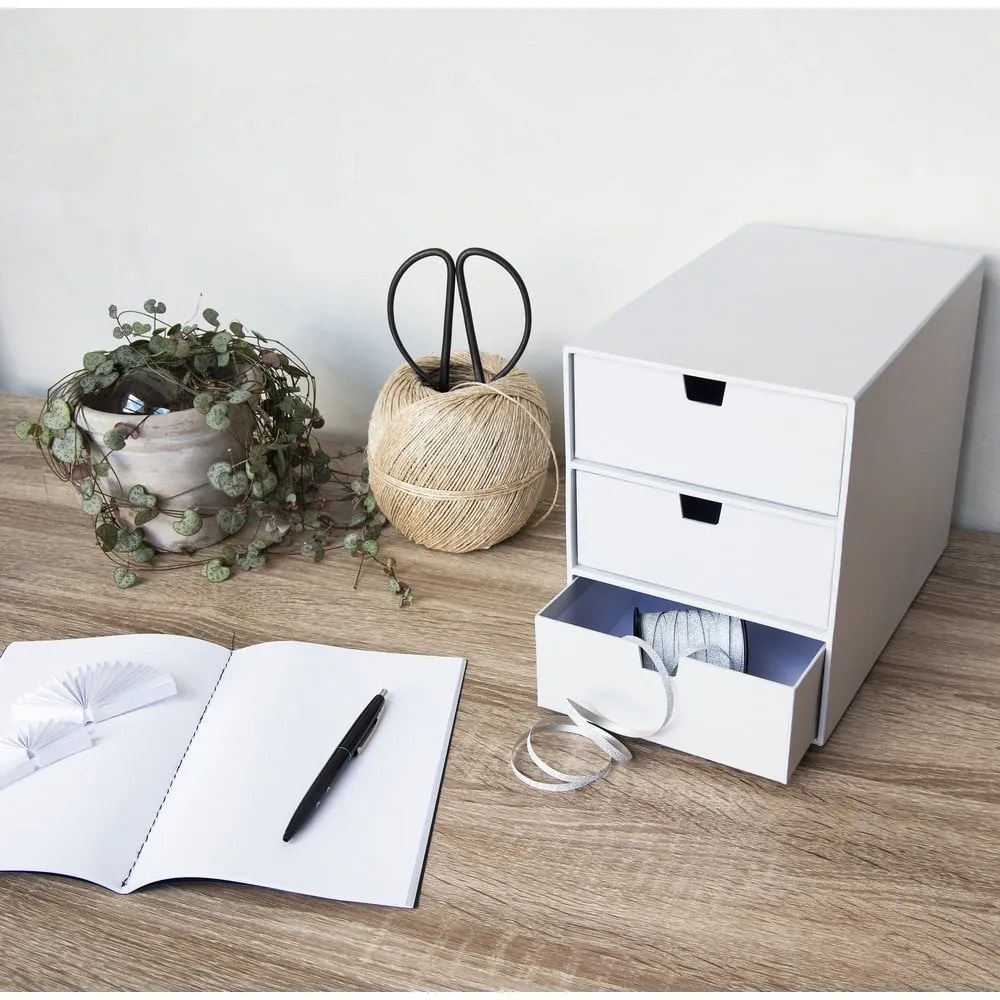 Бяла кутия за чекмеджета с 3 отделения Ingrid - Bigso Box of Sweden