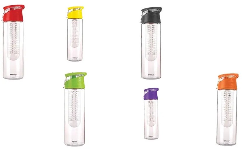 Бутилка за вода с контейнер за плодове или лед KINGHOFF KH 1192, 800 мл, Пластмаса, Различни цветове