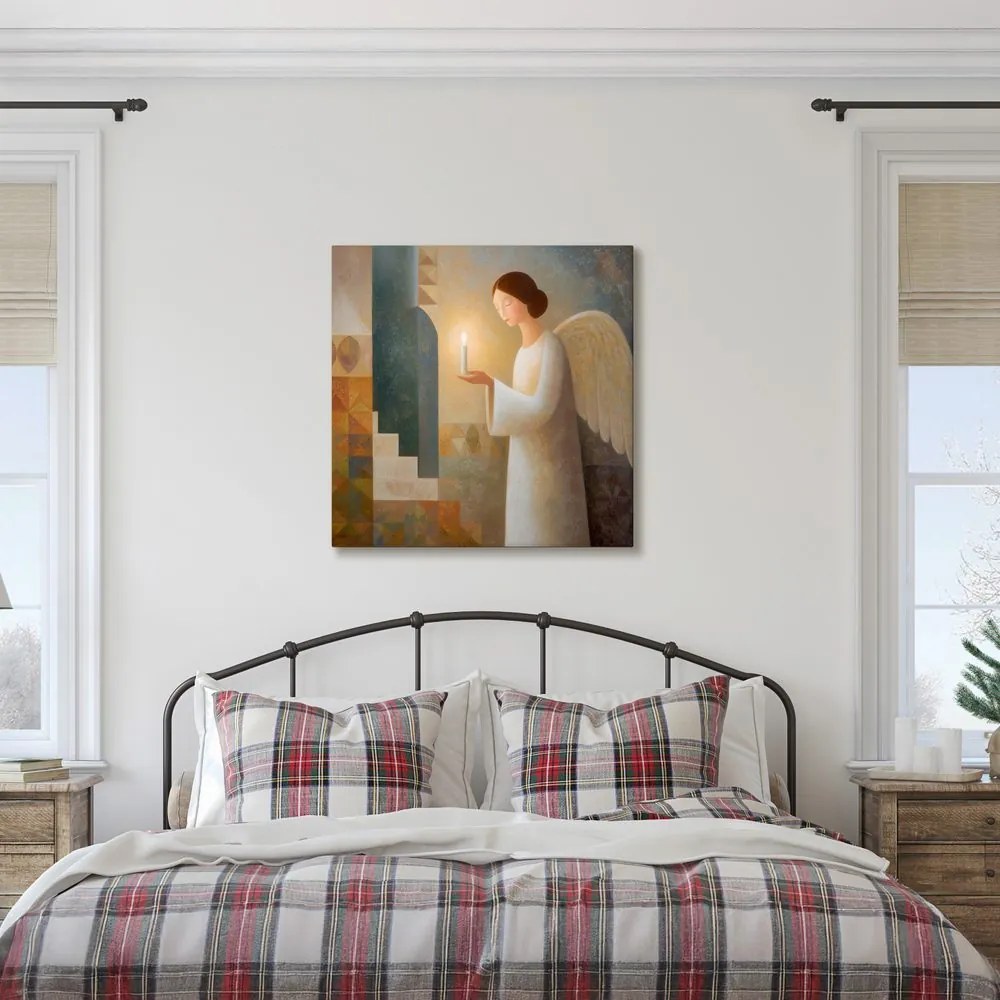 Картина на платно Коледна – Вълшебна ангелска светлина