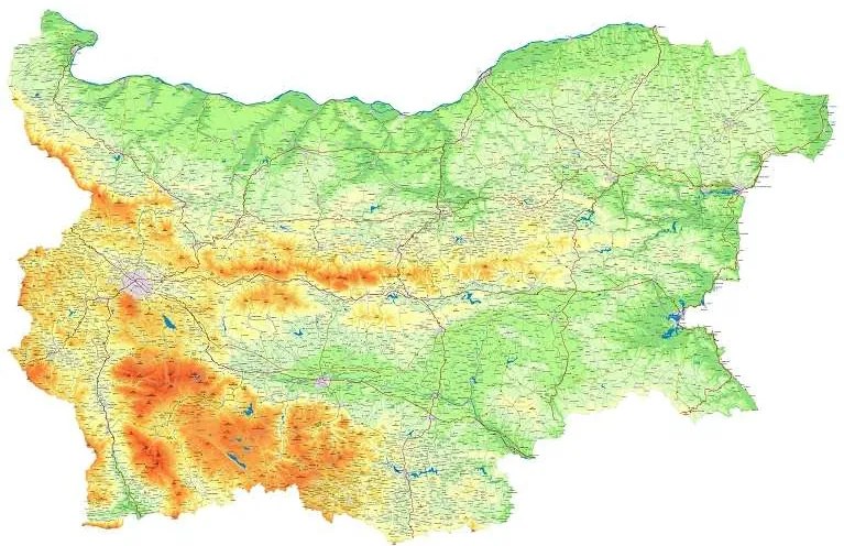 Фототапет карта на България