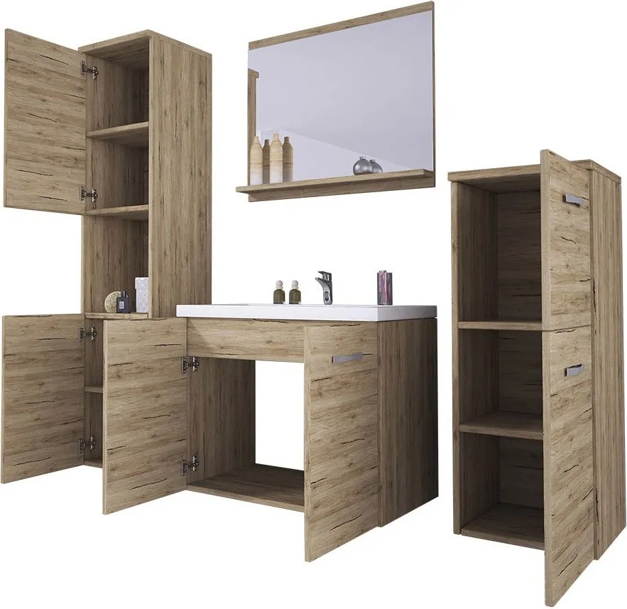 Комплект за баня Malo-Антрацит - Сонома