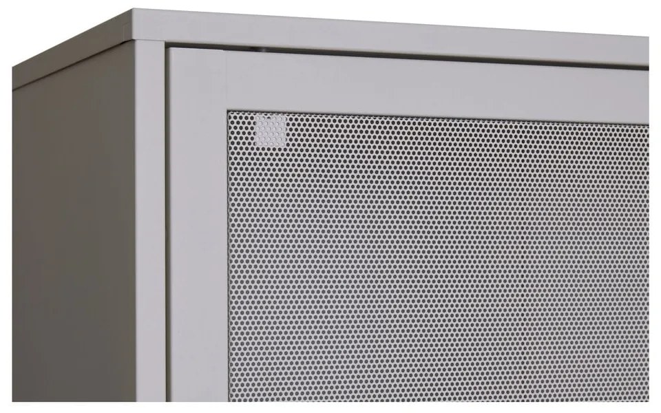 Сиво метално шкафче с плъзгащи се врати 90x180x40 cm Veep – Unique Furniture