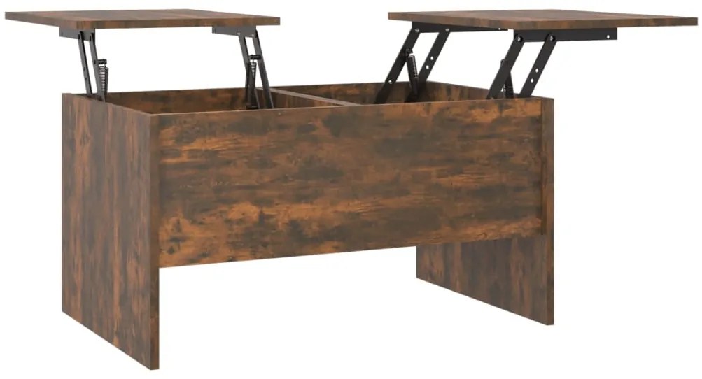 819293 vidaXL Кафе маса, опушен дъб, 80x50x42,5 см, инженерно дърво