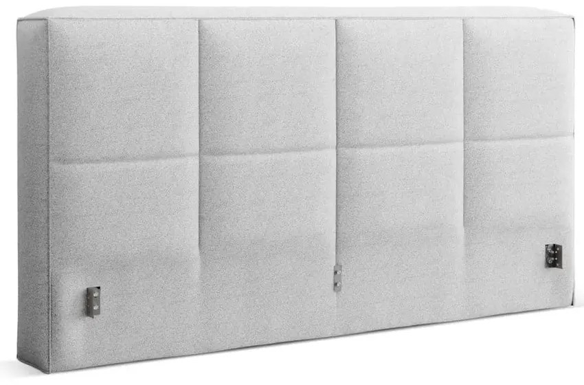 Светлосиво двойно легло 160x200 cm тапицирано с място за съхранение с включена подматрачна рамка Simon Darren – Micadoni