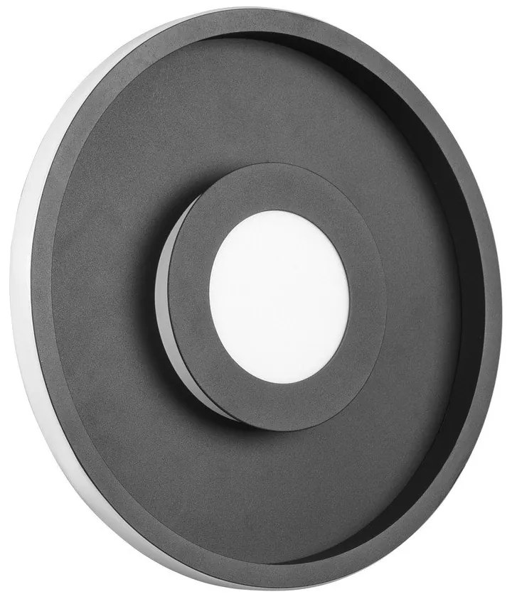 Матово черно метално LED осветително тяло за таван ø 30 cm Ascari - Trio