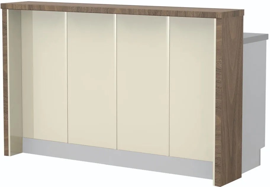 Островна кухненска пейка Modena-Length: 160 cm.-Beige-Carini Wallnut
