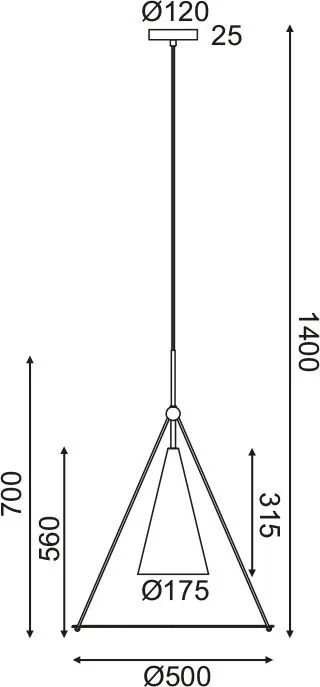Полилей Quardro-Диаметър: 50 См.