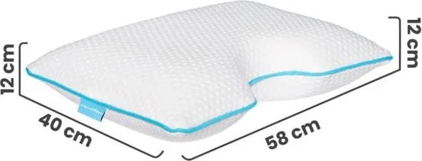Анатомична възглавница с пълнеж от мемори пяна 40x58 cm – Mila Home