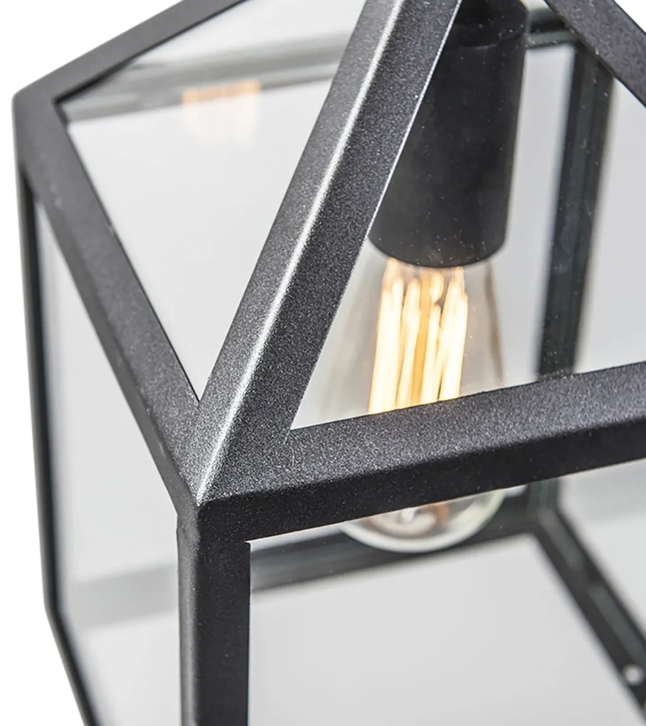 Индустриална висяща лампа за външен монтаж черна IP23 - Амстердам