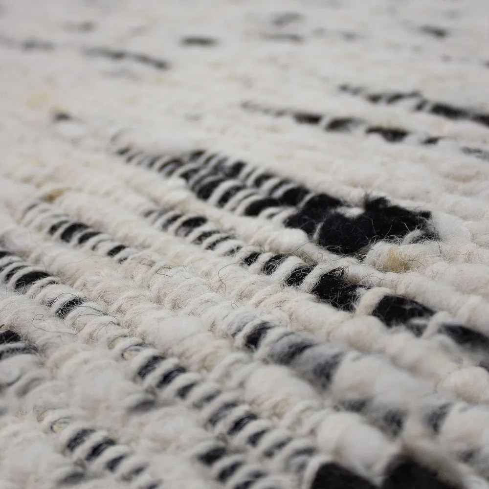 Сив/в цвят слонова кост ръчно изработен вълнен килим 140x200 cm Ellsa – Flair Rugs