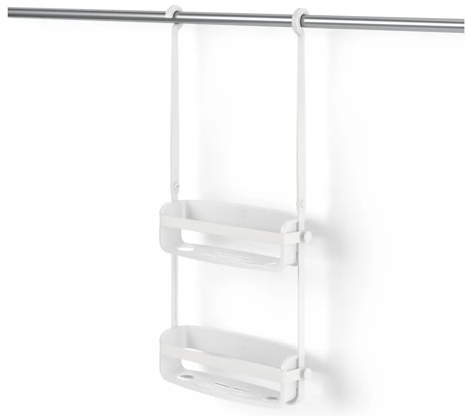 Бял висящ пластмасов рафт за баня Flex - Umbra