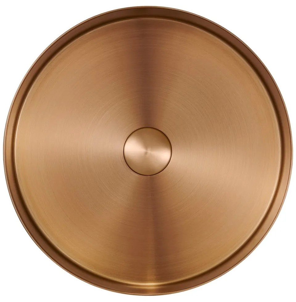 Кръгла мивка от неръждаема стомана в меден цвят ø 38 cm Aurum – Sapho