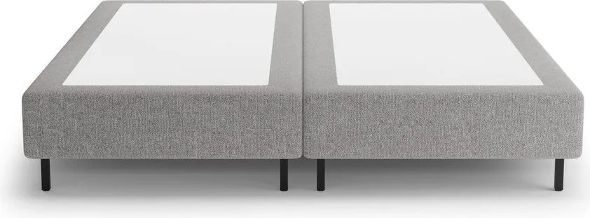 Сиво тапицирано двойно легло без табла 200x200 cm Whale – Micadoni