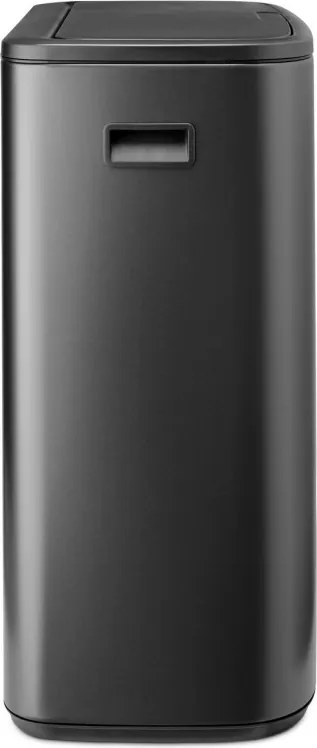 Кош за боклук Brabantia Bo Touch 1008859, 2x30 л, Плавно и безшумно отваряне, Голям отвор, Тъмносив