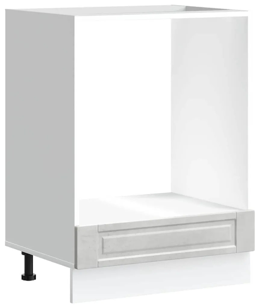 854001 vidaXL Шкаф за фурна, Porto, бетонно сив, инженерно дърво